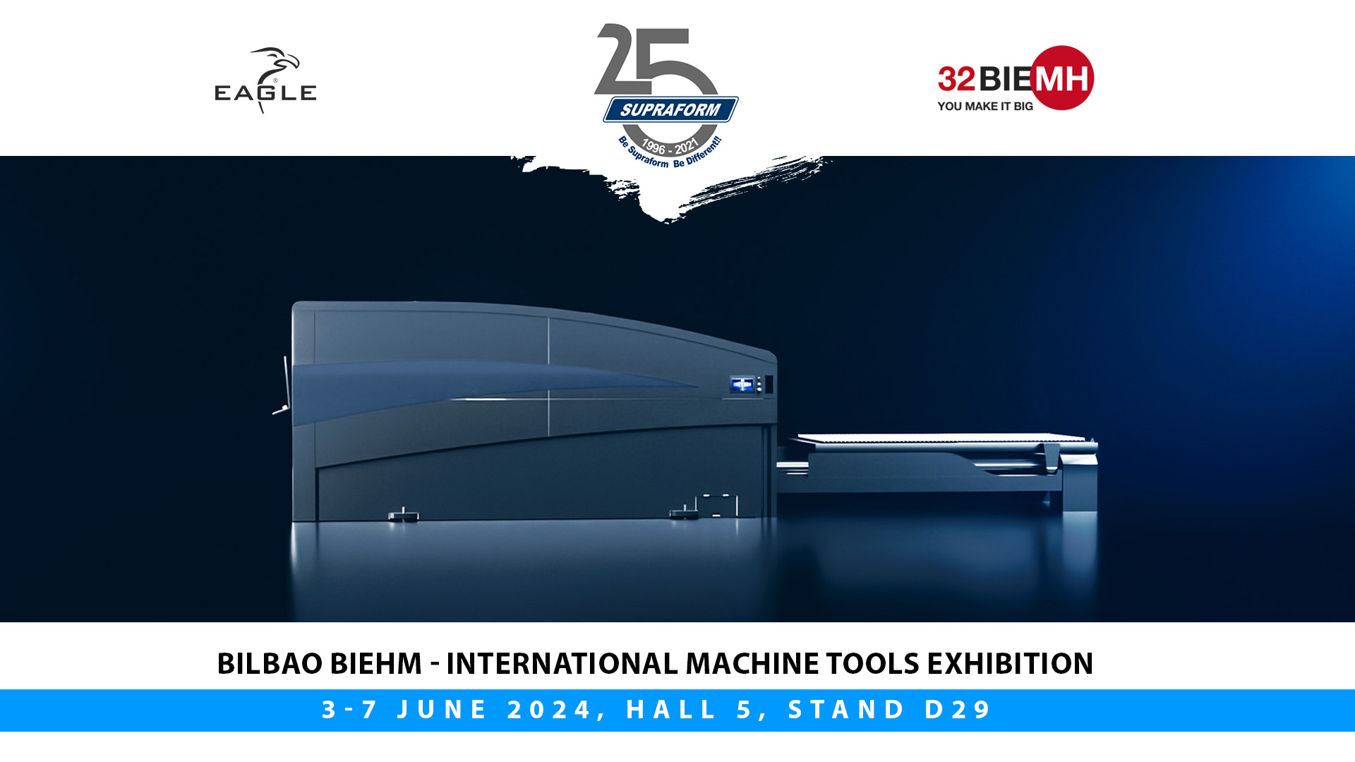 Eagle Lasers & Supraform Bring the new iNspire 2.0 - 30 kW Fiber Laser Cutting Machine at Bilbao’s BIEHM Tradeshow