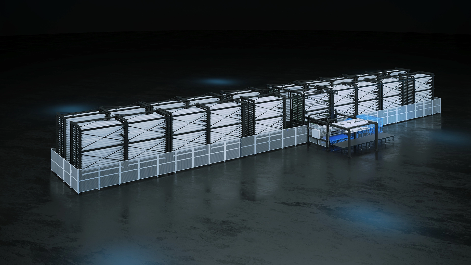 Render of automation system Eagle Stacker